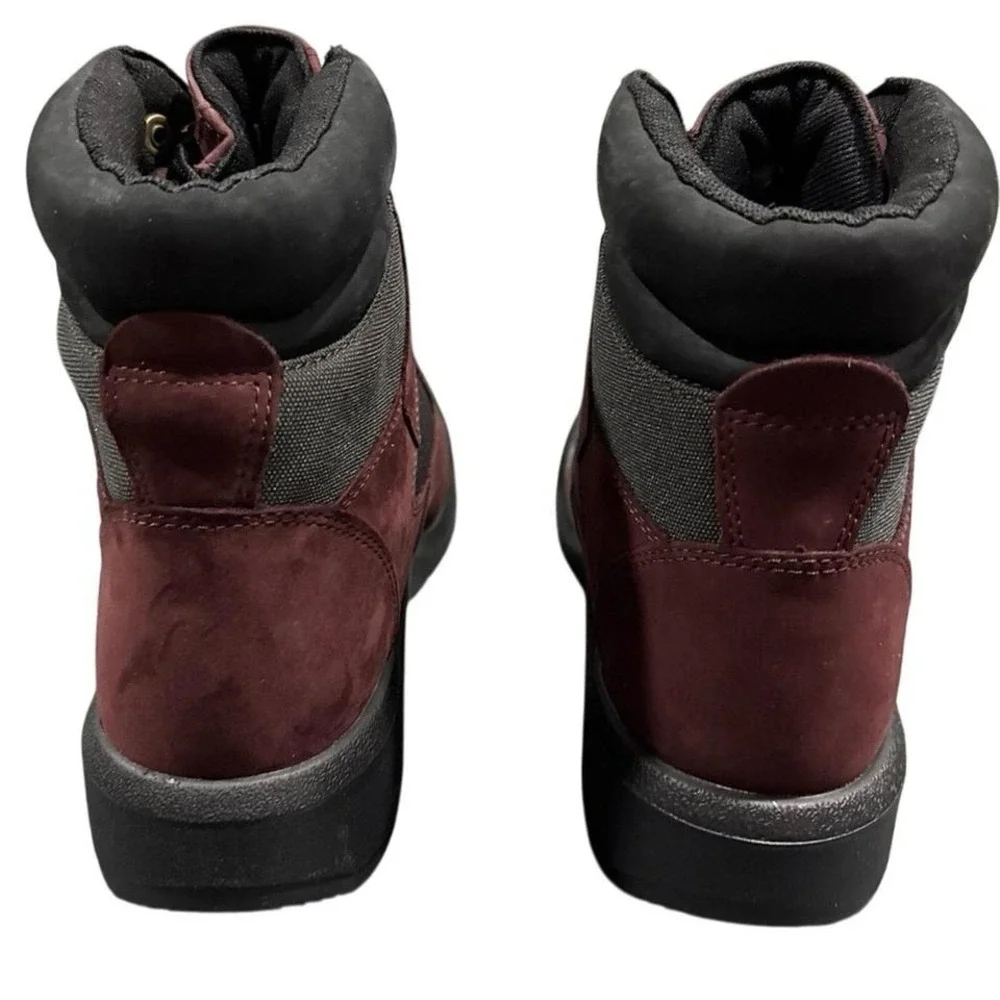 Timberland Men 6 inch Waterproof Field Boots - Color:‎ Burgundy - Size 8.5